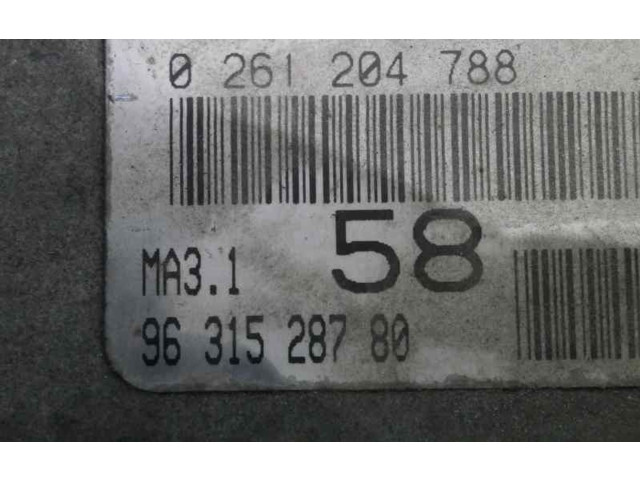 Řídící jednotka 9631528780, 0261204788   Peugeot 106 1999
