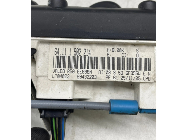 Блок управления климат-контролем 69432203, 64111502214   Mini One  Cooper Coupe R56