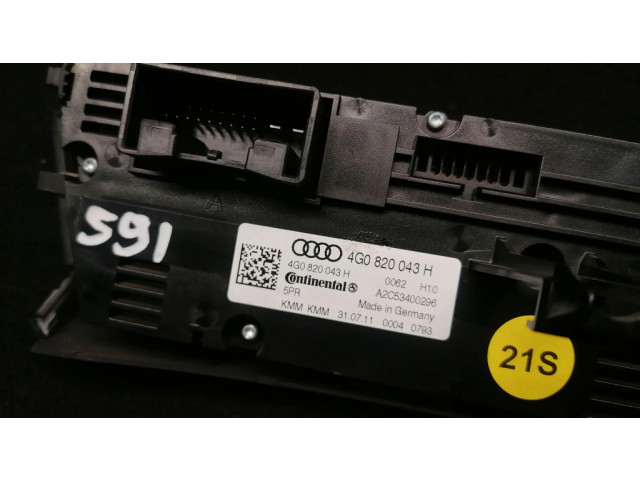 Блок управления климат-контролем 4G0820043H   Audi A6 C7