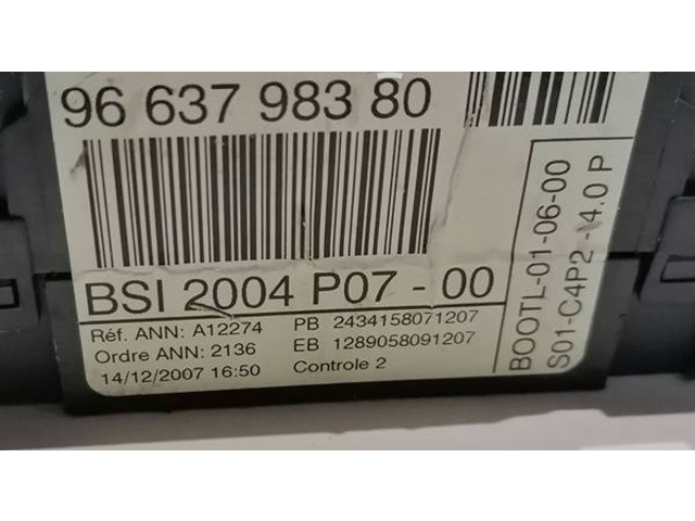 Блок управления 9663798380, 243415801207   Peugeot 1007