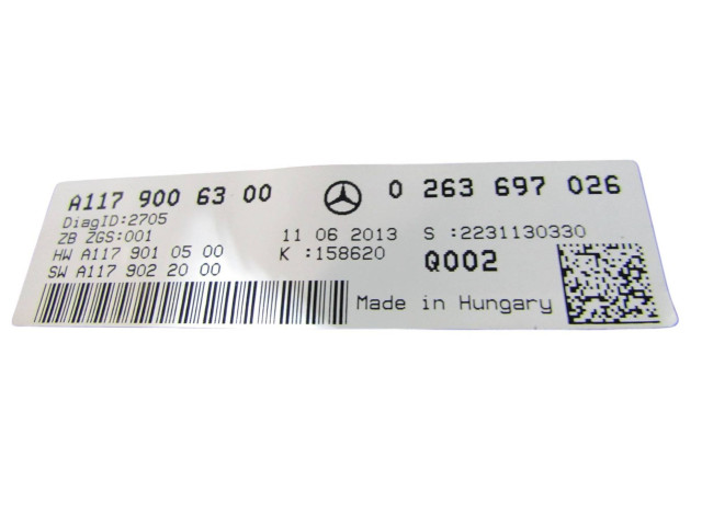Přístrojová deska  Mercedes-Benz CLA C117 X117 W117 2013 A1179006300, A1179010500  