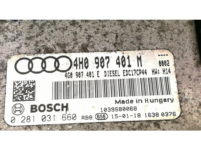 Řídící jednotka 4H0907401M, 4G0907401E   Audi A8 S8 D4 4H 2015