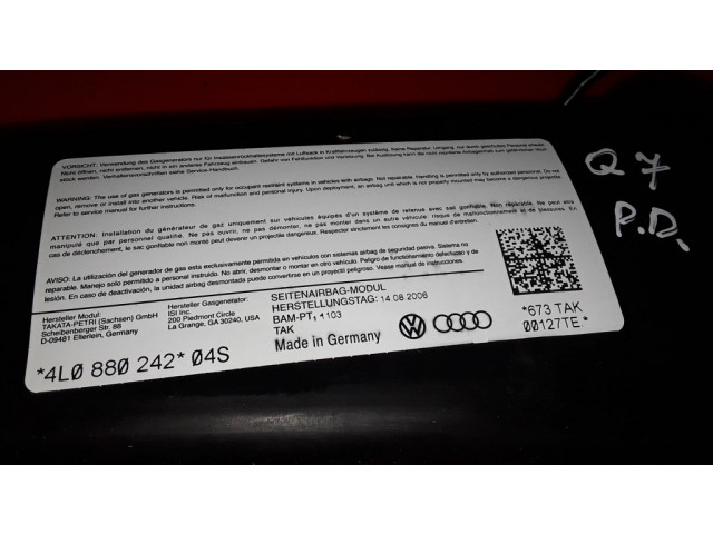 Подушка безопасности в сиденье 4L0880242, 673TAK   Audi Q7 4L