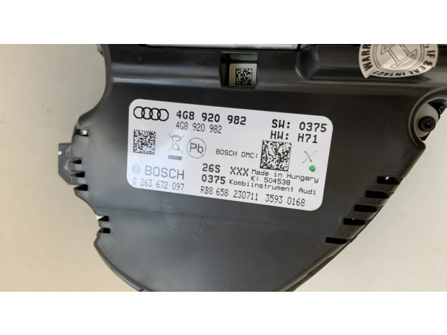 Панель приборов 4G8920982   Audi A7 S7 4G       