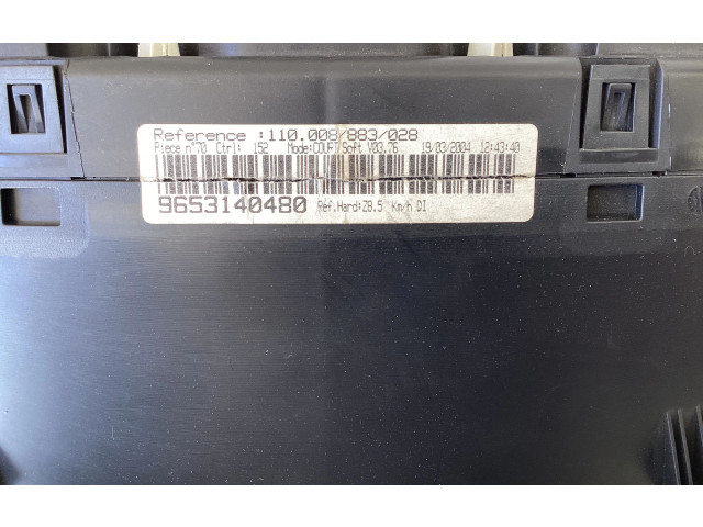Přístrojová deska  Peugeot 607 2002 9653140480, 110008883028  