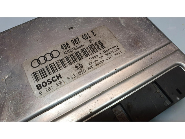 Блок управления двигателя 4B0907401E, 0281001833   Audi A6 S6 C5 4B