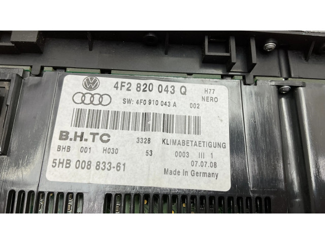 Блок управления климат-контролем 4F2820043Q   Audi A6 S6 C6 4F