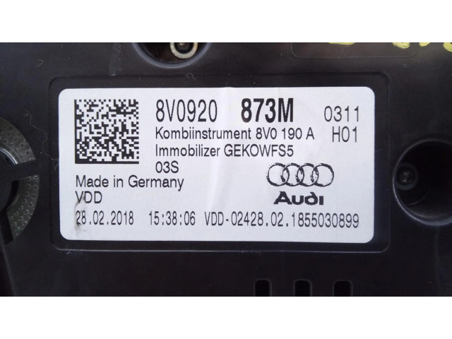 Панель приборов 8V0920873M, A2C13923000   Audi A3 S3 8V       