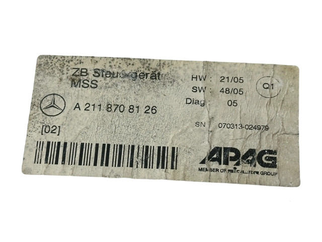 Блок управления A2118708126, 070313024979   Mercedes-Benz E W211