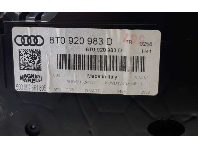 Přístrojová deska  Audi S5 2011 8T0920983D, 503002361805  