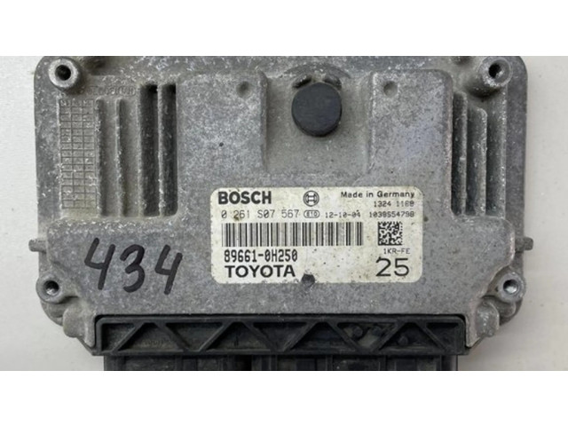 Řídící jednotka 896610H250, 0261S07567   Toyota Aygo AB10 2012