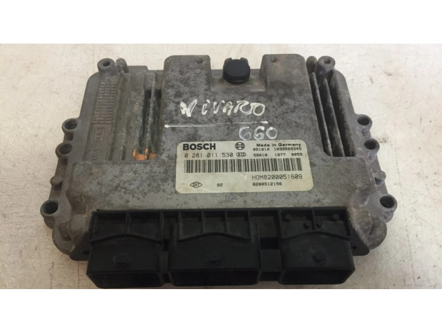 Блок управления двигателя 0281011530, 8200512196   Opel Vivaro