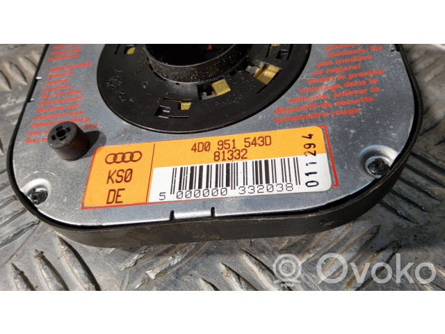 Подрулевой шлейф SRS 4D0951543D, 000000   Audi A8 S8 D2 4D