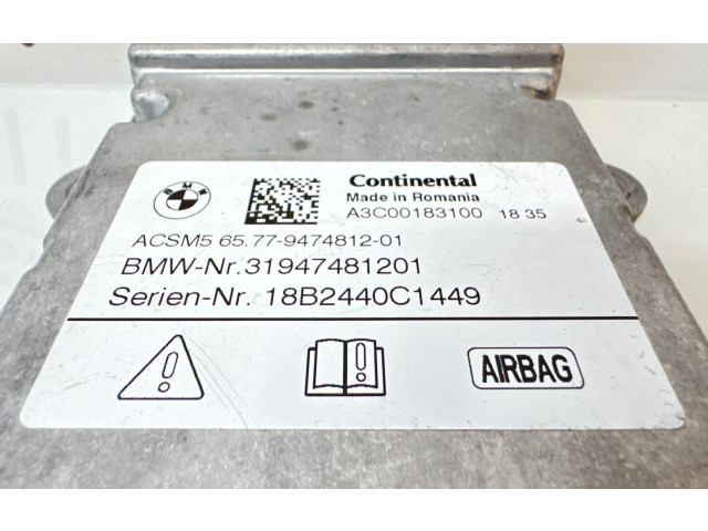 Блок подушек безопасности A3C00183100, 9474812   BMW 5 G30 G31