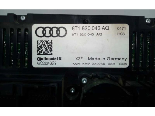 Блок управления климат-контролем 8T1820043AQ   Audi A5 Sportback 8TA