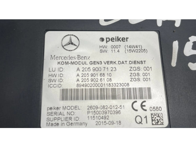 Блок управления A2059007123, A2059016810   Mercedes-Benz CLA C117 X117 W117