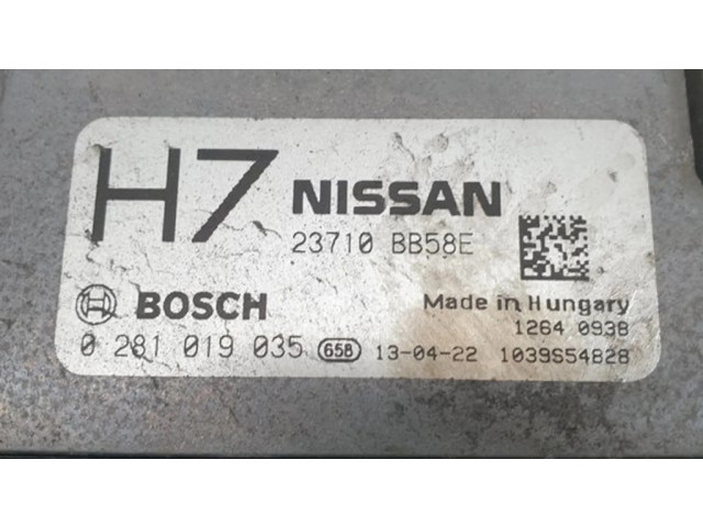 Řídící jednotka 0281019035, 23710BB58E   Nissan Qashqai 2013