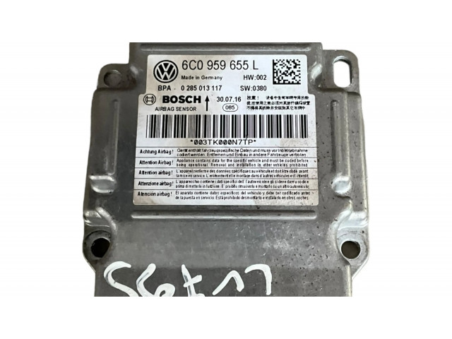 Блок подушек безопасности 6C0959655L, 0285013117   Skoda Rapid (NH)