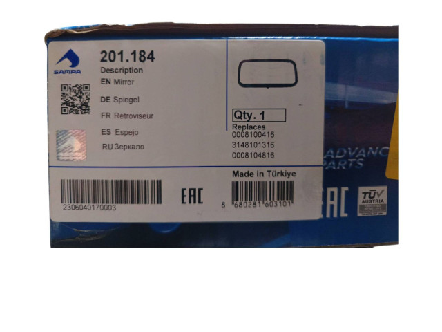 Zpětné zrcátko  Mercedes-Benz C W202 1998  3148101316, 0008100416  