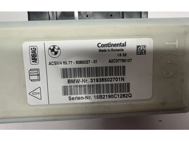Блок подушек безопасности 9385027, 938502701   BMW 2 F22 F23