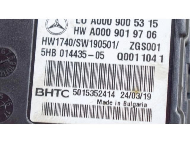 Блок управления климат-контролем A0009005315, A0009019706   Mercedes-Benz EQC
