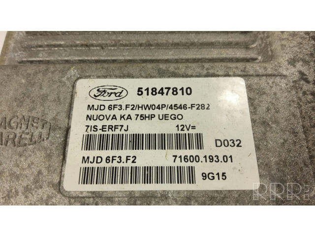 Блок управления двигателя 51847810, 7160019301   Ford Ka