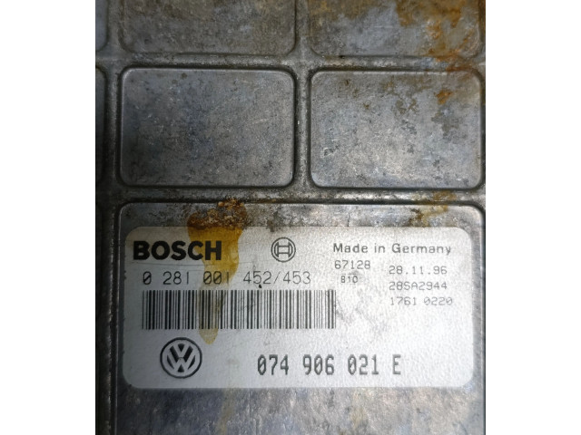 Блок управления двигателя 074906021E, 0281001452   Volkswagen Transporter - Caravelle T4