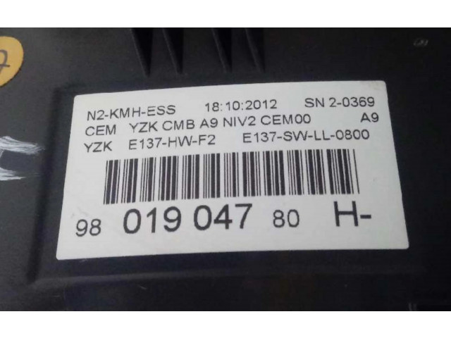 Панель приборов 9801904780   Peugeot 208       