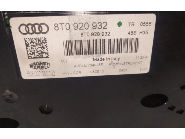 Спидометр (приборный щиток) 8T0920932   Audi A5 Sportback 8TA 2013