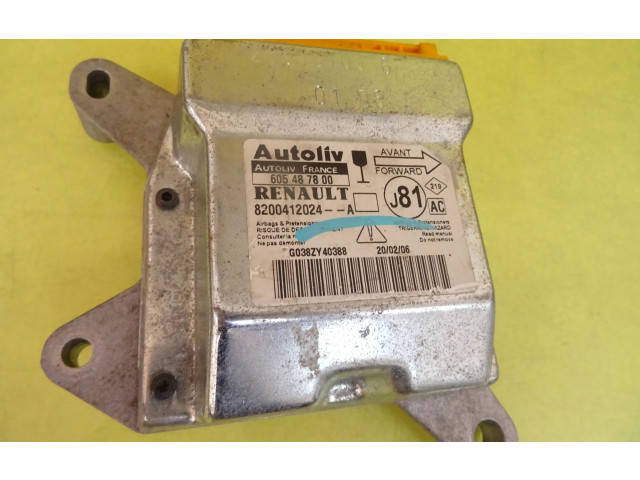 Блок подушек безопасности 605487800, 8200412024--A   Renault Espace -  Grand espace IV