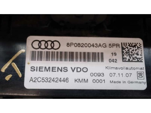 Блок управления климат-контролем 8P0820043AG   Audi A3 S3 8P