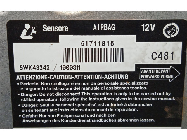 Блок подушек безопасности 51711816-5WK43342, C481   Fiat Stilo