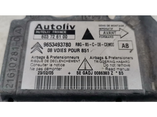 Блок подушек безопасности 603726100   Citroen C5