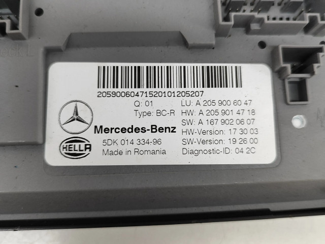 Блок комфорта A2059006047, A2059014718   Mercedes-Benz GLC X253 C253   