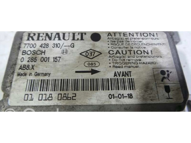 Блок подушек безопасности 7700428310G, 0285001157   Renault Clio III