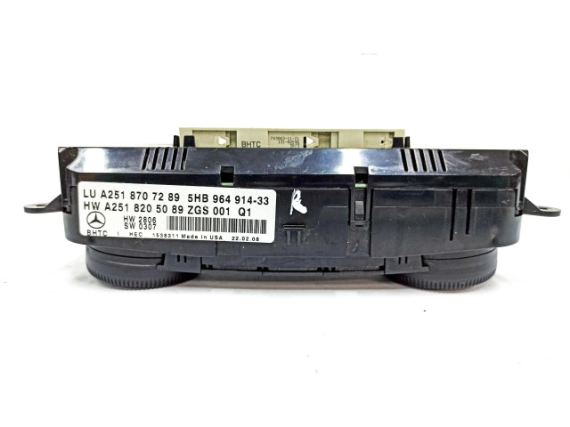 Блок управления климат-контролем A2518707289, A2518205089   Mercedes-Benz R W251