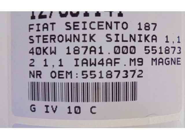 Volant Fiat Seicento/600 2004 55187372, 55187372  