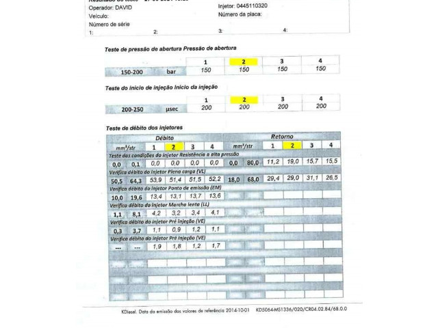 Vstřikovač 338002A900, 0445110320   KIA Ceed     