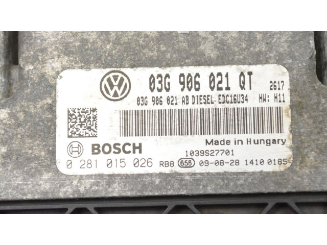 Řídící jednotka 03G906021QT   Skoda Superb B6 (3T) 2009