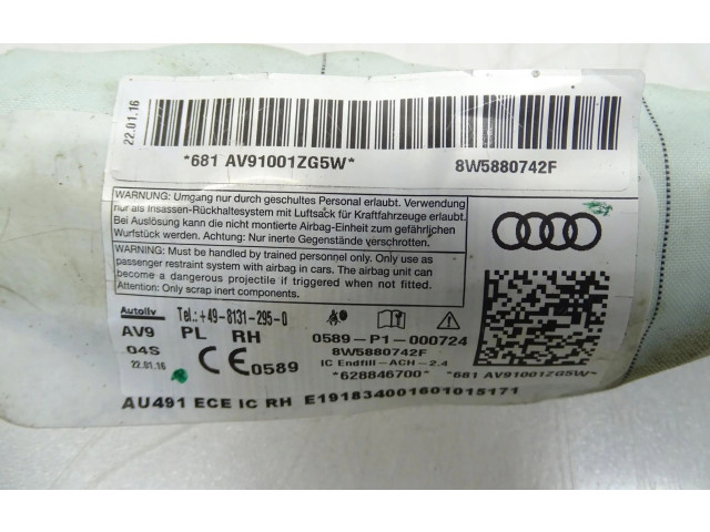 Боковая подушка безопасности 8W5880742F   Audi A4 S4 B9 8W