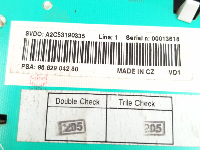 Přístrojová deska  Peugeot 207 CC 2007 A2C53065549, A2C53190335  