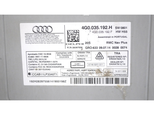 Блок управления навигации (GPS) 4G0035192F, 4G0035192H   Audi A6 Allroad C7