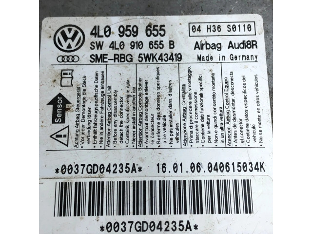 Блок подушек безопасности 4L0959655, 0037GD04235A   Audi Q7 4L