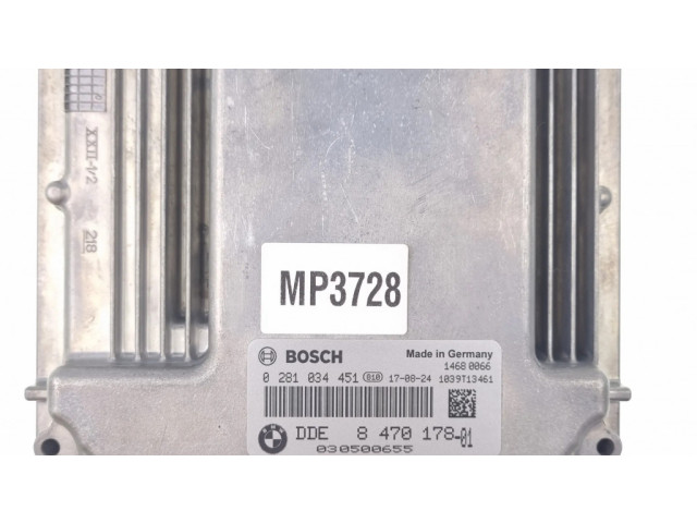 Řídící jednotka 8470178, 0281034451   BMW X6 F16 2016