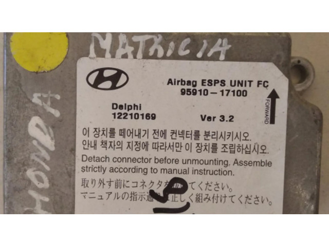 Блок подушек безопасности 69D0104LUMK, 12210169   Hyundai Matrix