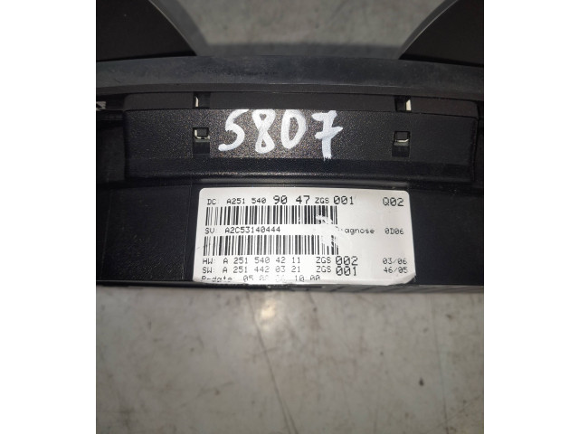 Přístrojová deska  Mercedes-Benz ML W164 2006 A2515409047, A2514420321  