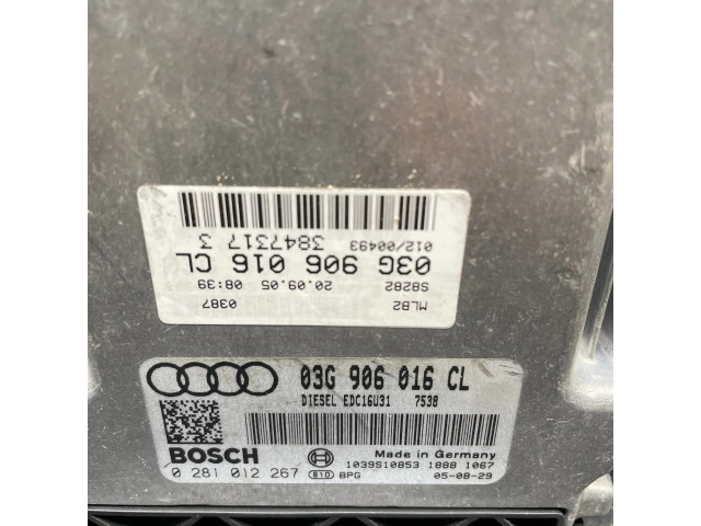 Блок управления двигателя 03G906016CL, 0281012267   Audi A6 S6 C6 4F