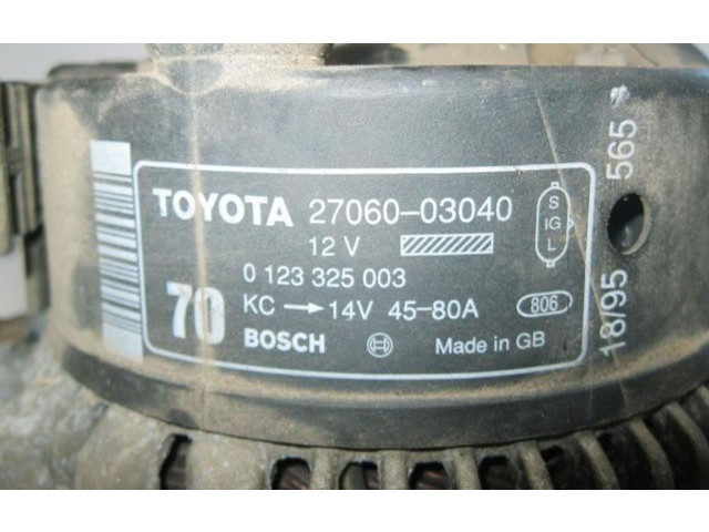 Генератор 2706003040, 0123325003   Toyota Carina T190      