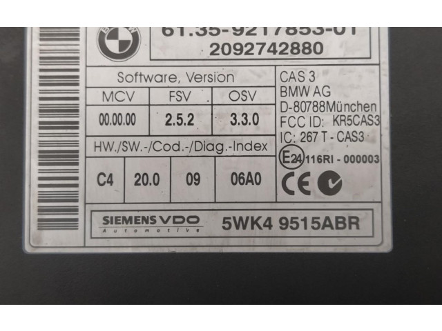 Řídící jednotka 6135921785301   BMW 1 E81 E87 2009