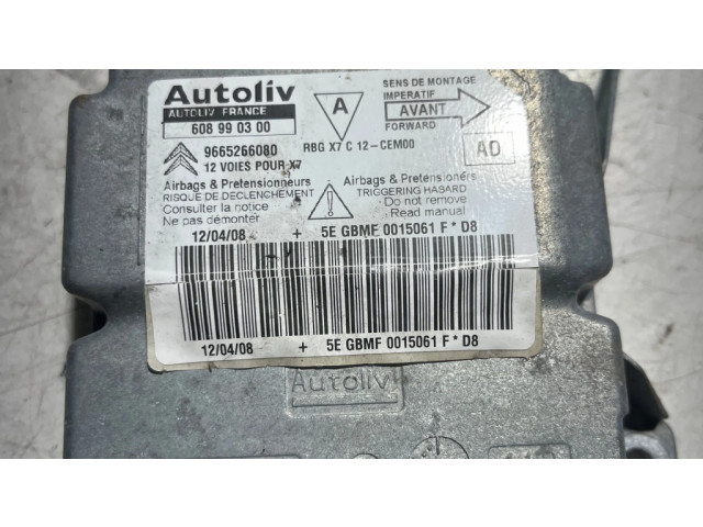 Блок подушек безопасности 9665266080, 608929500   Citroen C5